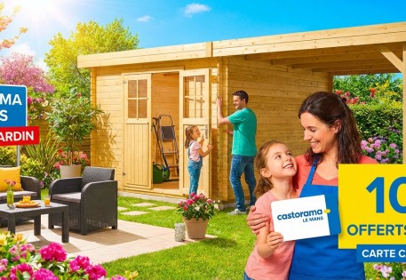 10€ offerts en carte cadeau dans votre magasin Castorama Le Mans
