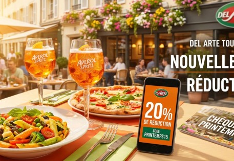 On vous offre 20% de remise sur votre addition chez Del Arte Tourlaville