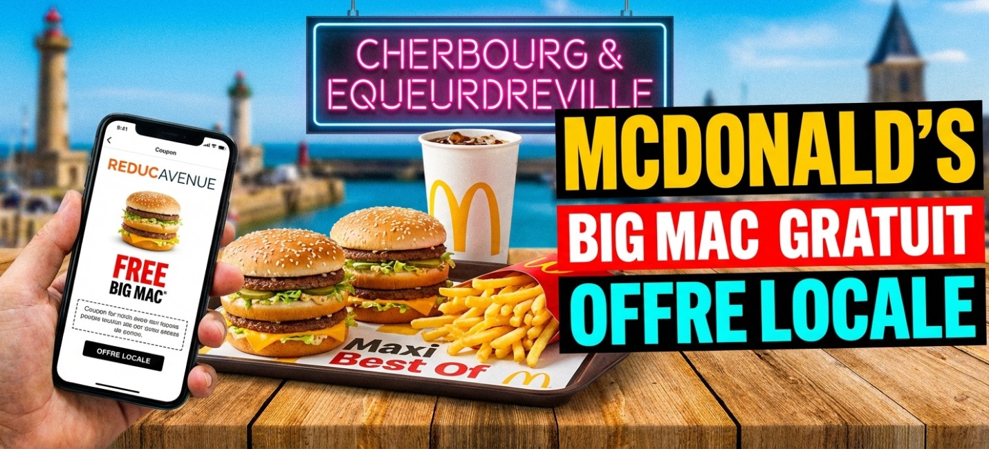 Un Big Mac offert dans vos McDonald's La Glacerie, Cherbourg Carnot et Equeurdreville