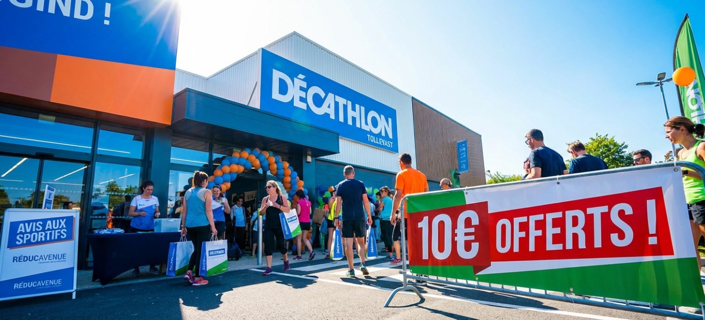 10€ offerts dans votre nouveau magasin DECATHLON à Tollevast