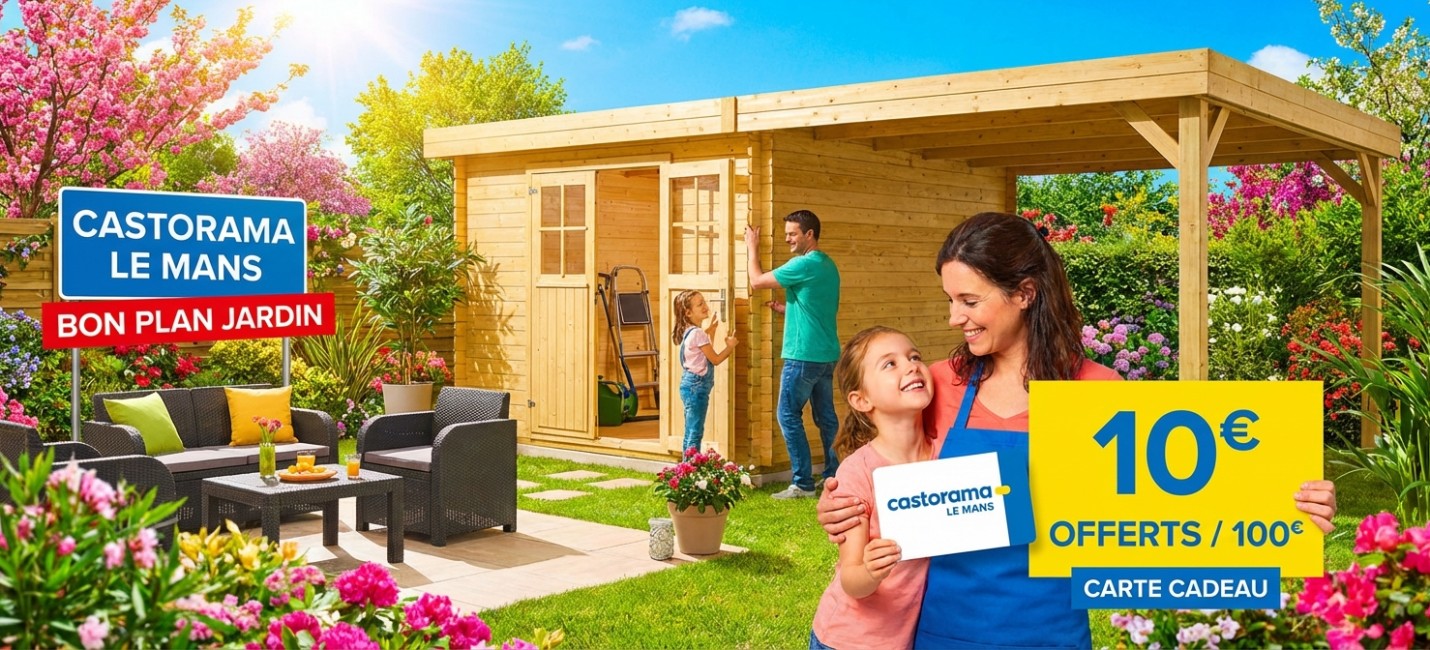 10€ offerts en carte cadeau dans votre magasin Castorama Le Mans