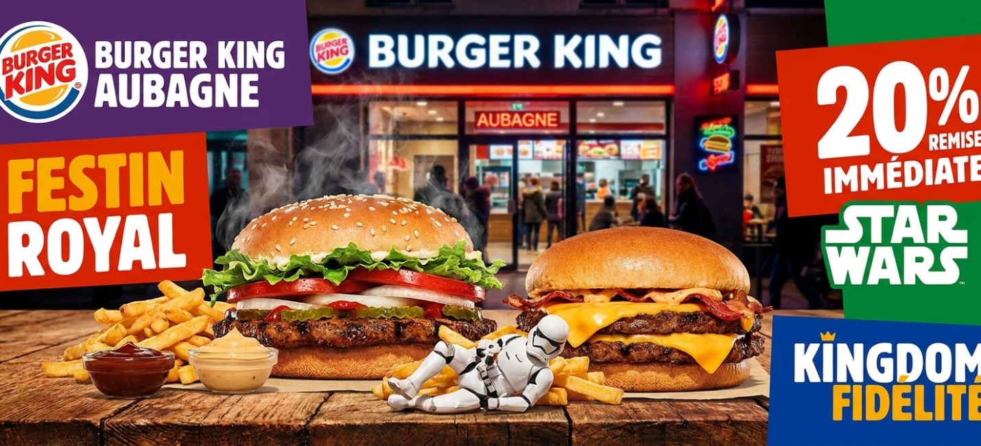 20% de remise dans votre Burger King d'Aubagne