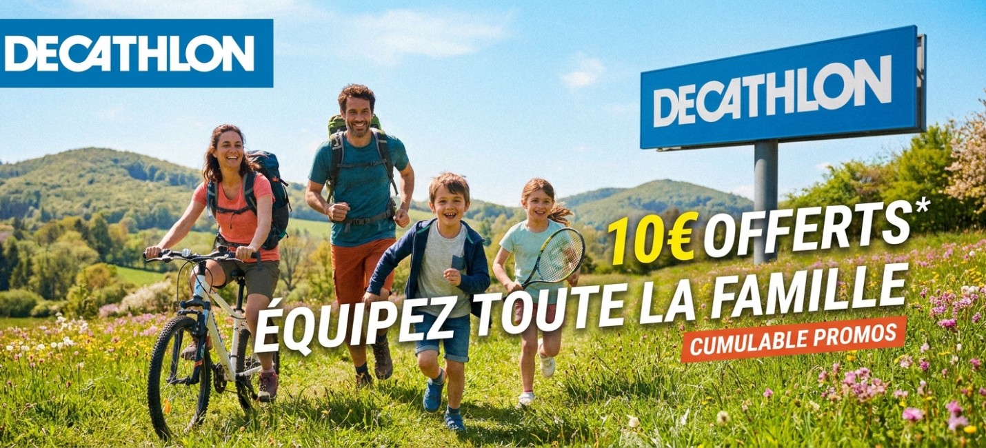 10€ de remise dans votre Decathlon Bron !