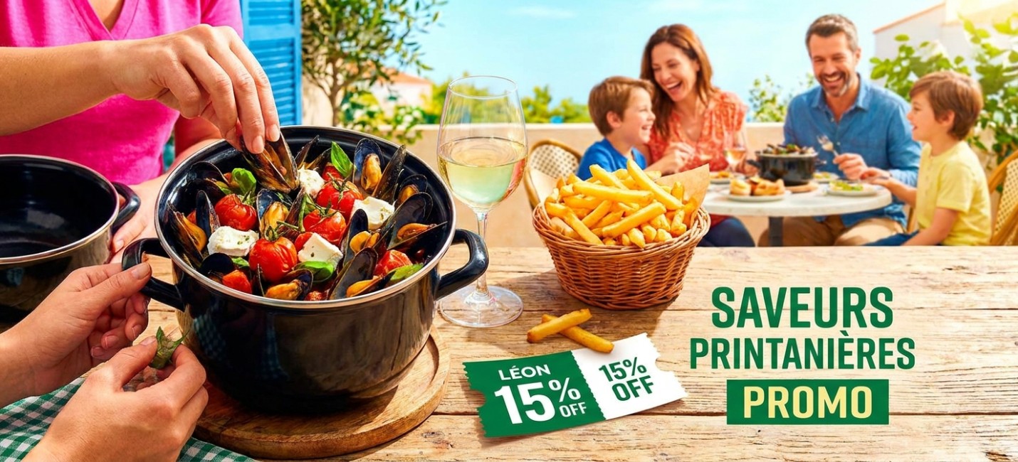 Bénéficiez de 15% de remise sur votre addition chez Léon Saint-Priest et Meyzieu