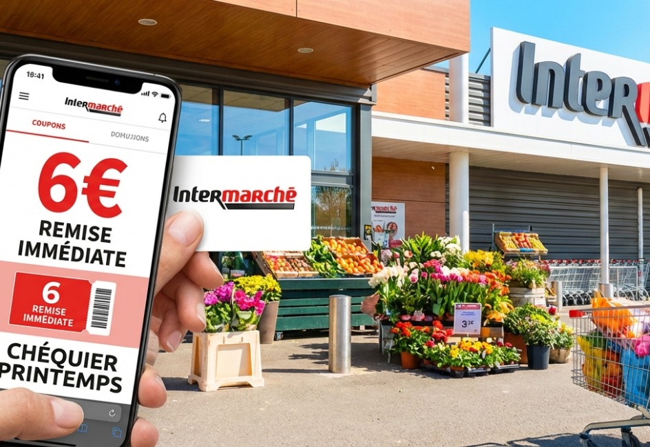 6€ de réduction dès 60€ d'achat à Intermarché Mainvilliers et Chartres 3 ponts