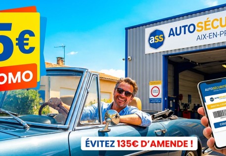 15€ de remise sur votre prochain contrôle technique chez Auto Sécurité Aix-en-Provence