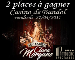 coupons de réduction Jeu Casinos Partouche Bandol (83) - Jouez et gagnez vos 2 places de spectacle