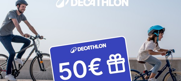 Jeu et concours Jeu Tous à vélo DECATHLON Saintes (17) - Gagnez votre carte cadeau DECATHLON 50€