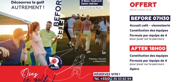 Jeu et concours Grand Jeu GOLF DE ROUEN - Gagnez 1 mois de cours collectifs pour débutants avec prêt du matériel et balles de practice ⛳️