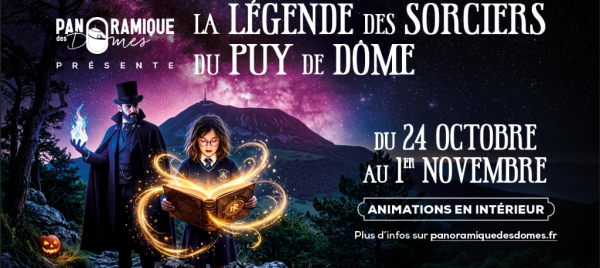 Jeu et concours Grand jeu Halloween avec le Panoramique des Dômes (63) - Gagnez votre pack famille (2 billets adultes + 2 billets jeunes 4-14 ans)